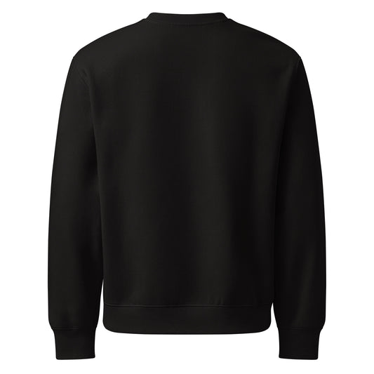UPBORNE Foundation Crewneck in black, plain back view