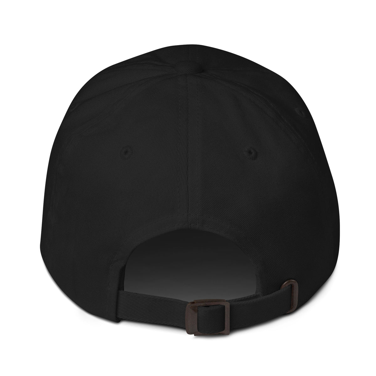 UPBORNE Resolve Cap in black, adjustable buckle strap at the back