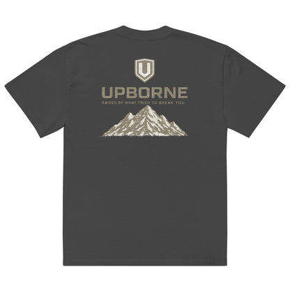 UPBORNE Summit Tee in faded black, back product mockup