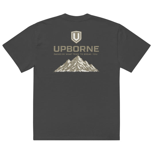 UPBORNE Summit Tee in faded black, back product mockup