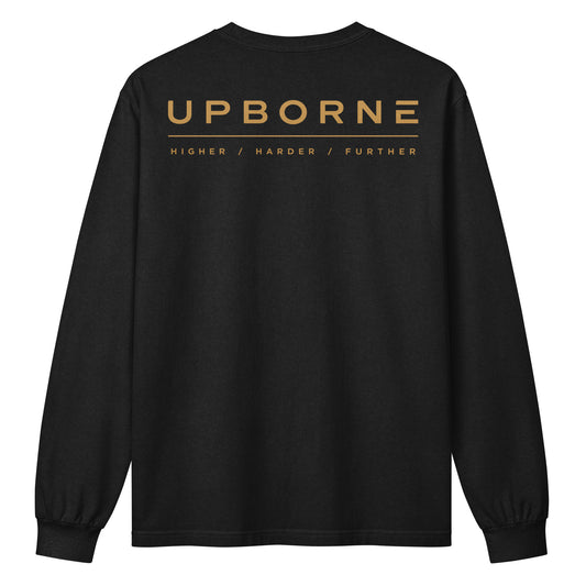 UPBORNE Endure Long Sleeve in washed black, back product mockup