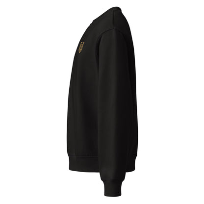 UPBORNE Foundation Crewneck in black, left side view