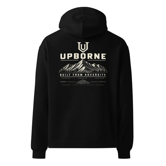 UPBORNE Ascent Hoodie in black, back product mockup